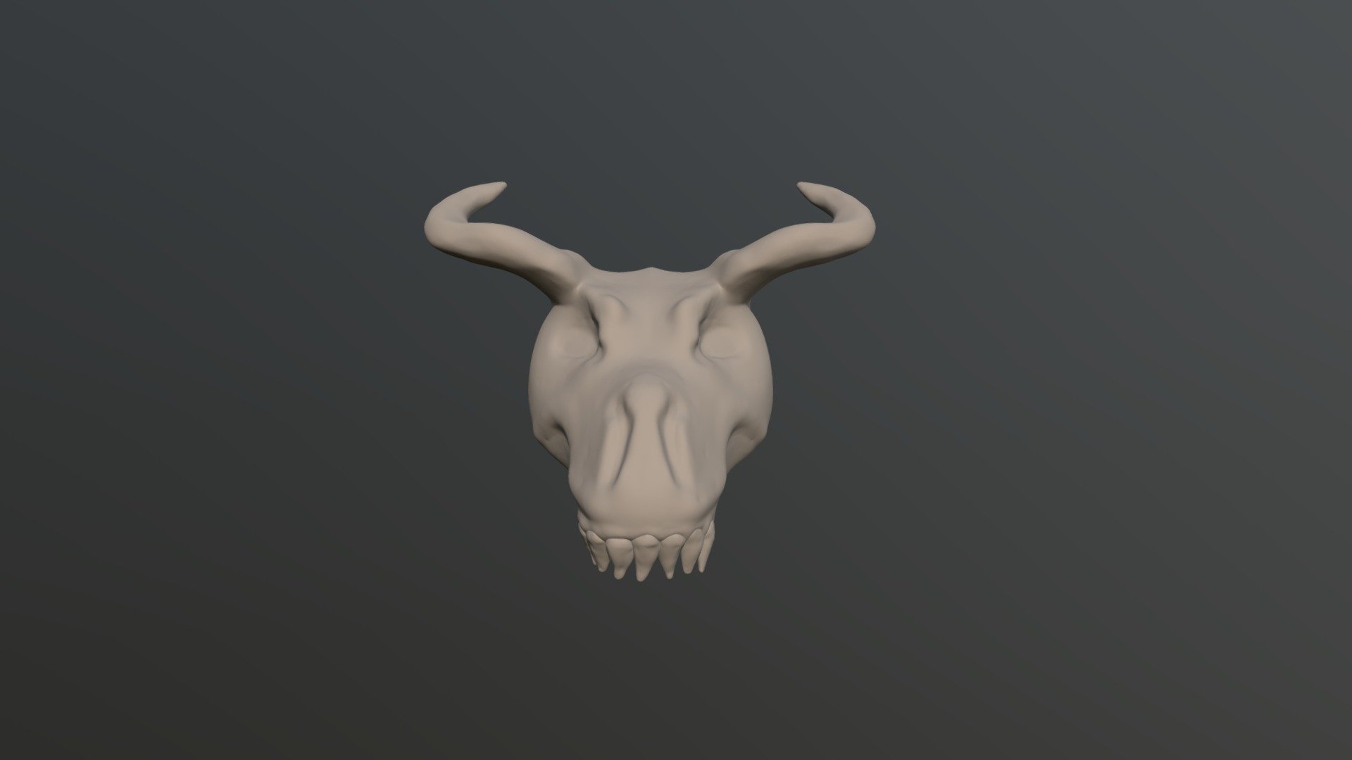 Skull With Horns - 3D model by Caydl [d98e016] - Sketchfab