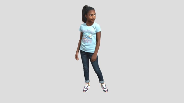 Casual Summer Look With Graphic Tee Girl – Modèle 3D gratuit STL