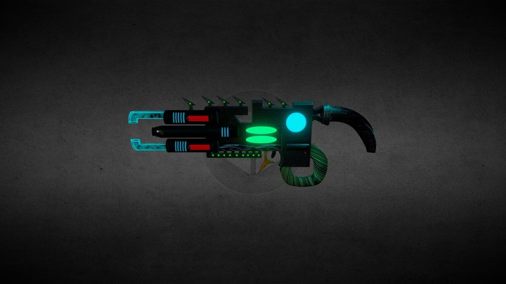 Aura Gun - Apocalyptical themed prop (01) 3D Model