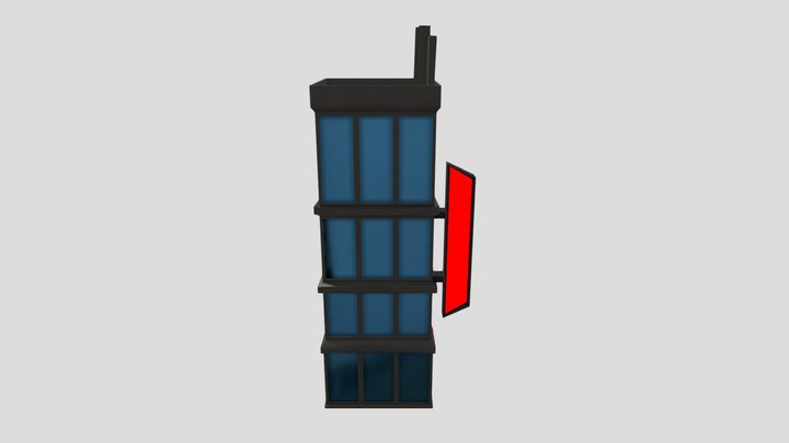 Hotel Building 3D Model