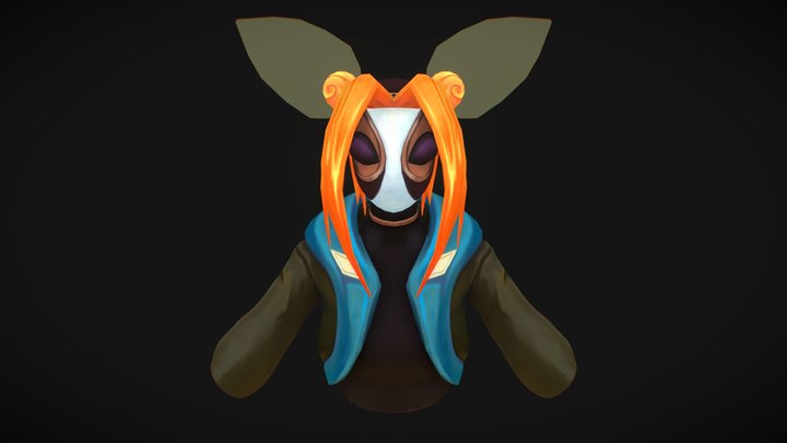 Firelight Zeri HeadBust 3D Model