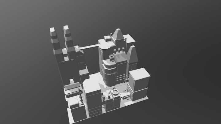 CyberPunk City 3D Model