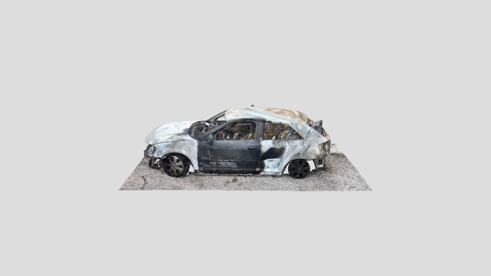 Audi A3 Burned