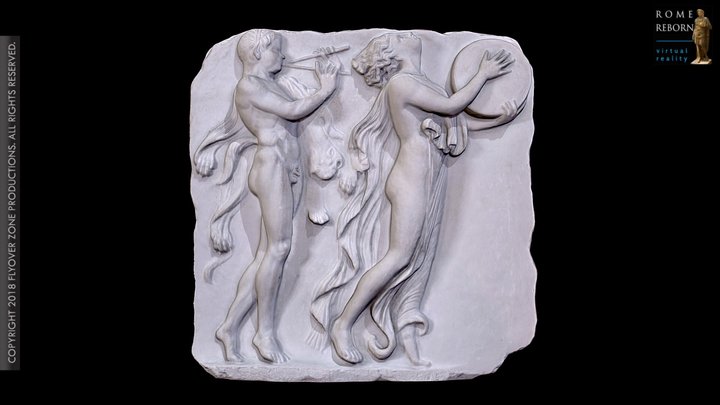 3D rendering of Maenad and Satyr