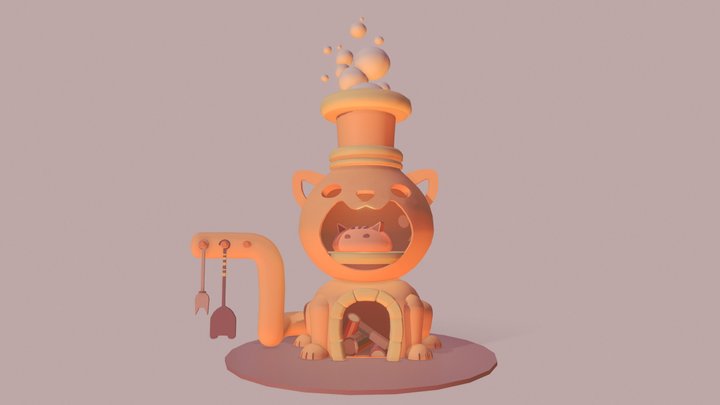 Cat Oven (xyz) 3D Model