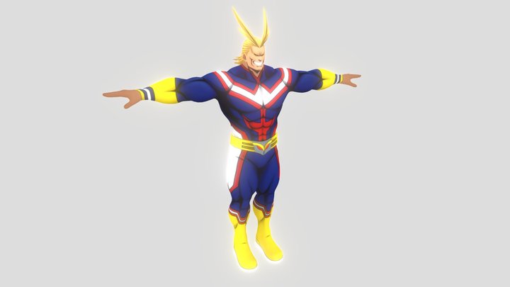 All Might The Number 1# Hero Ha Ha Ha 3D Model