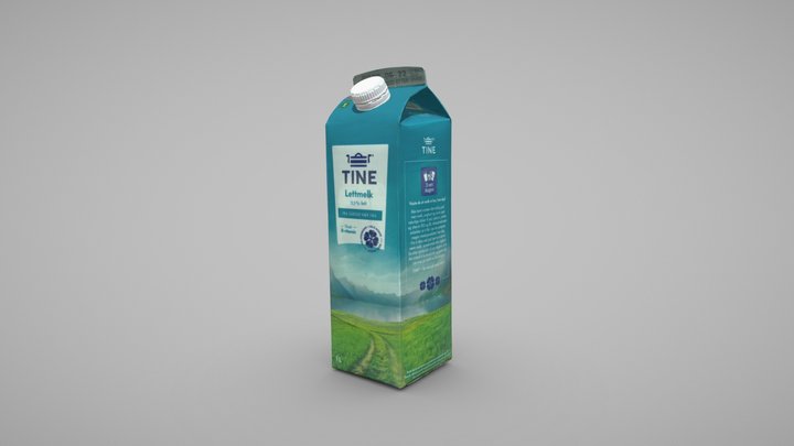 Lettmelk 3D Model