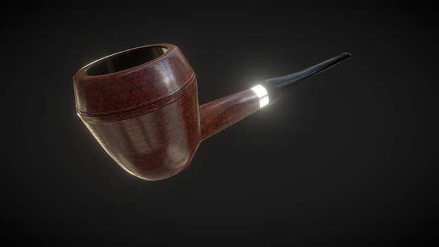 Bulldog Smoking Pipe 3D Model