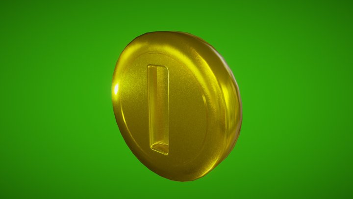 Mario Coin 3D Model