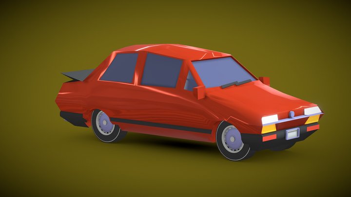 Retro Car 90´s age 3D Model