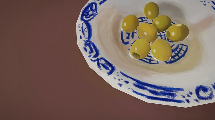Olive painting 3D Model