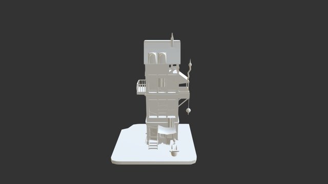 3D Low Poly Building 3D Model