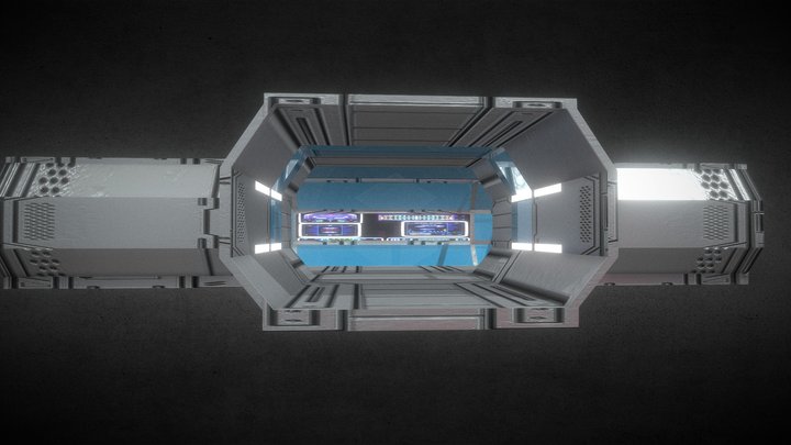 Modular Hallway T-Connector Type 02 – Free 3D Model STL