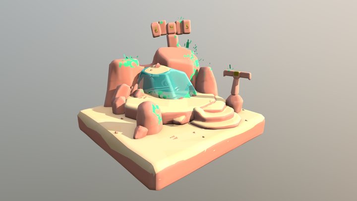 Desert Diorama- design by Andrew Porter 3D Model