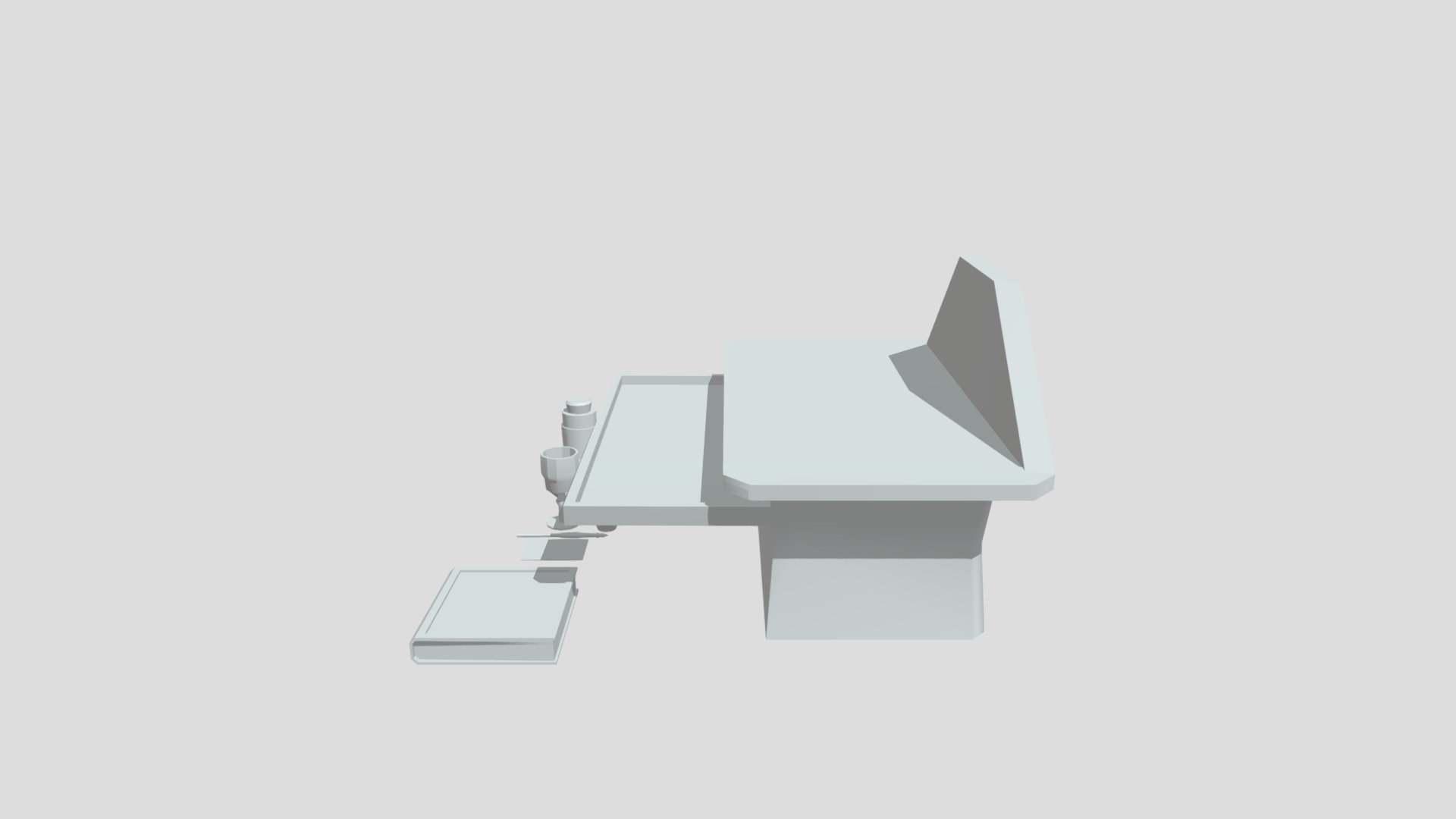 desk, unfinished — Sketchfab embed 3D viewer