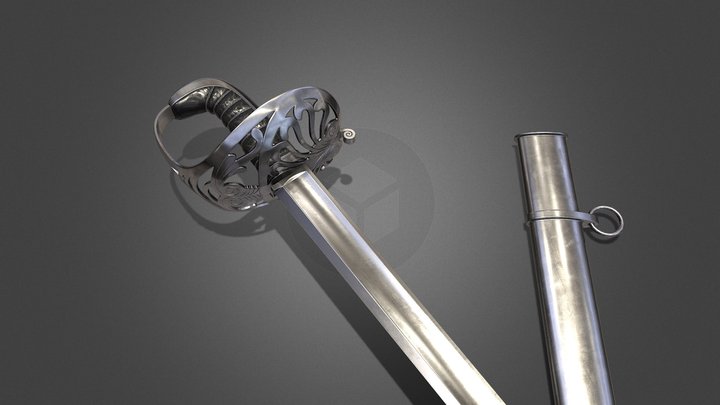 1796 Heavy Cavalry Officer's Sword – Free 3D Model STL