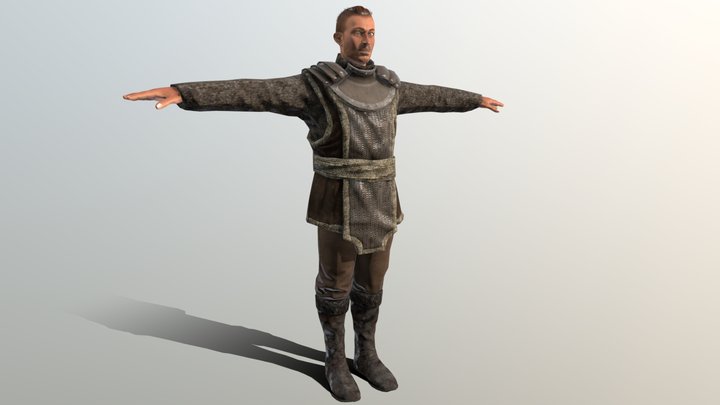 Medieval Civilian 3 3D Model