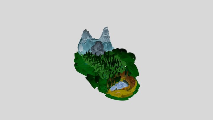 Mountain sketch 3D Model