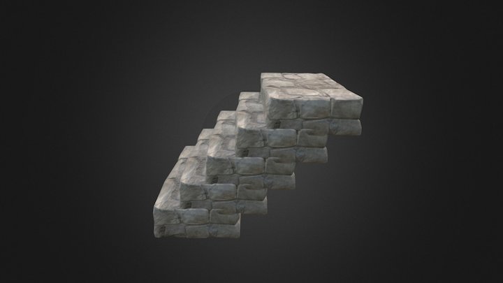 SM Stone Stairs2FBX 3D Model