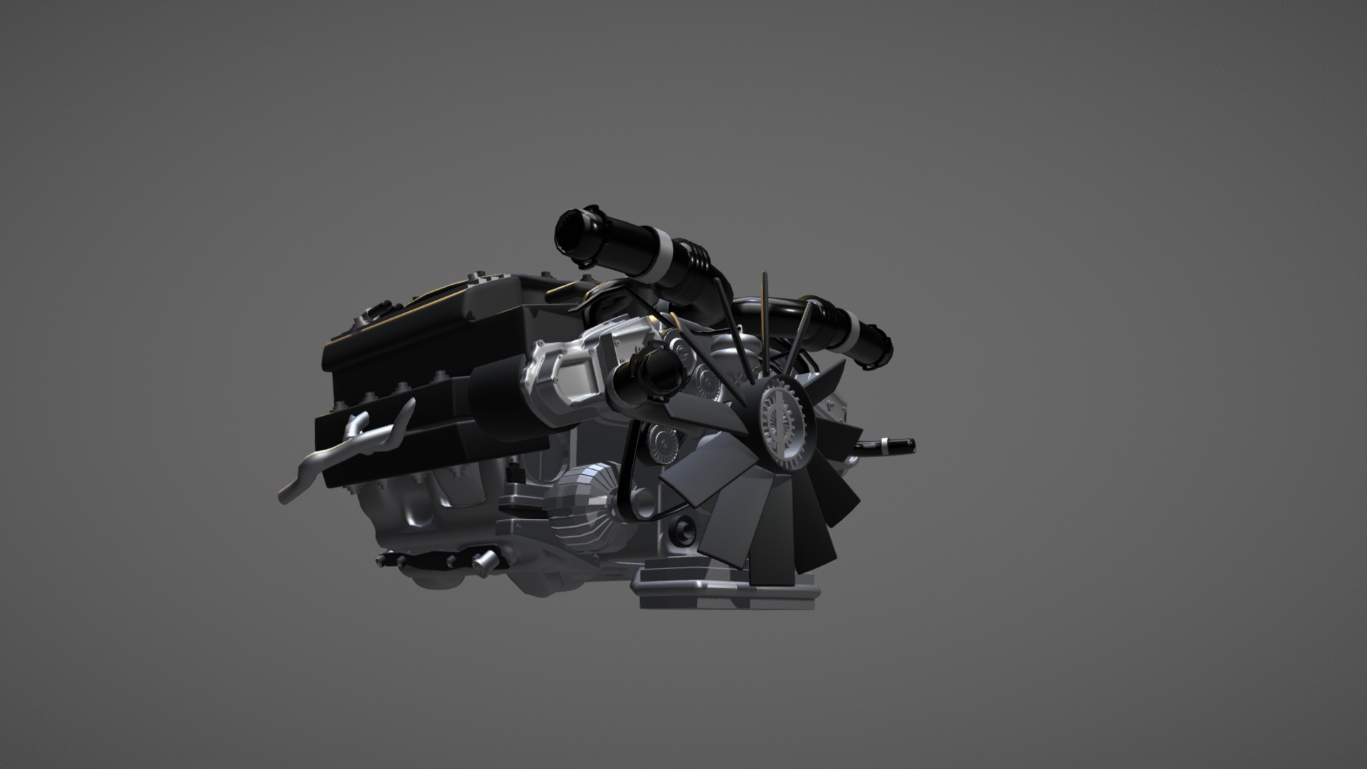 3D model Car engine 2 - This is a 3D model of the Car engine 2. The 3D model is about a close-up of a robot.