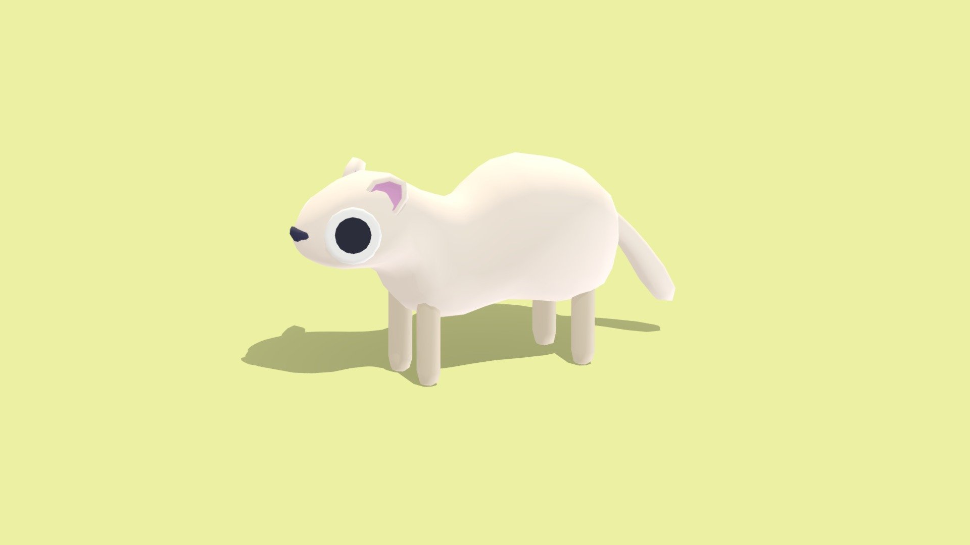 Snow Weasel - Quirky Series - 3D model by Omabuarts Studio