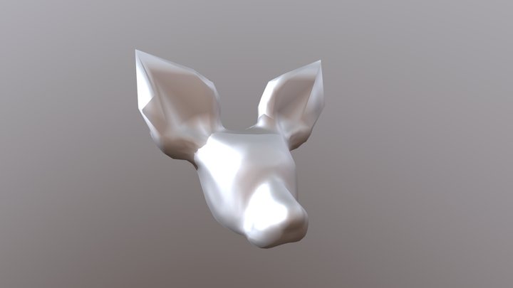Normal Mapped Head of a Cartoon(ish) Dog 3D Model