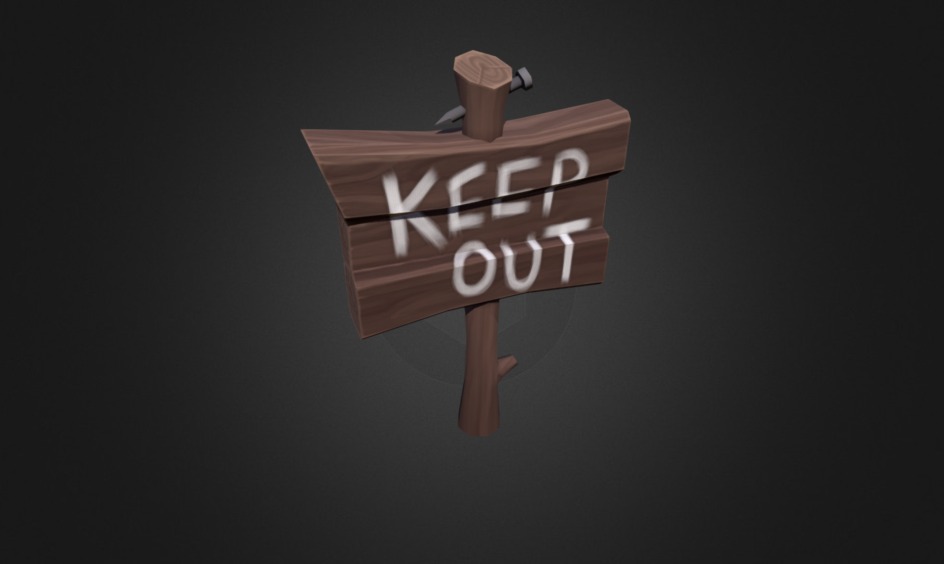 Spooky Sign - 3D model by Graham (@graham3d) [d9a13ea] - Sketchfab