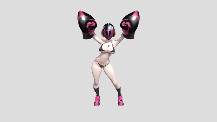 Anime fighter 3D Model