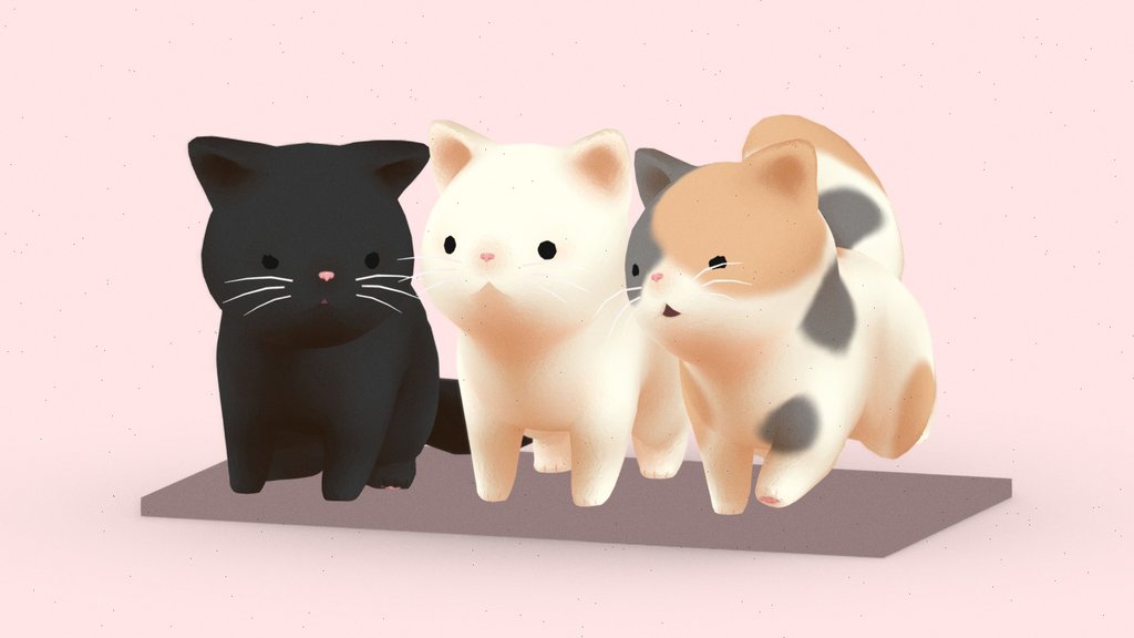 Chonky Cat Trio