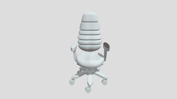 Desk Chair with Smooth Mesh 3D Model