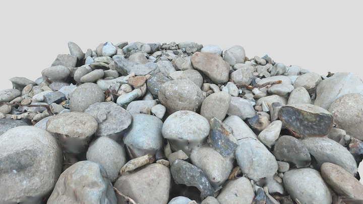 Medium Rocks Ground 3D Model