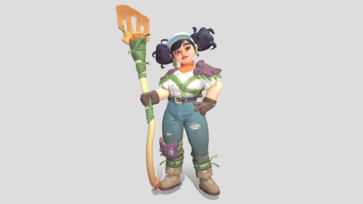 Chef Girl 3D Model