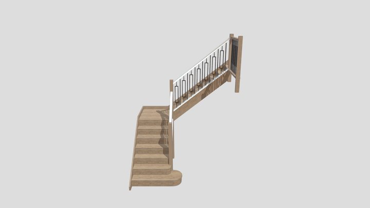 Office Staircase 3D Model