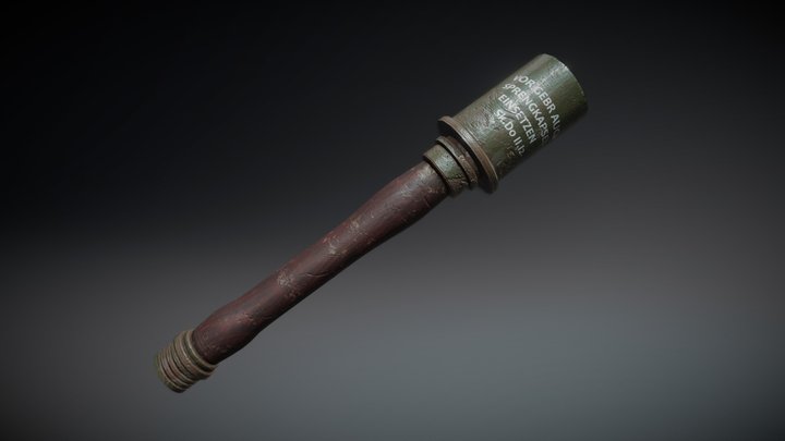 WWII Grenade 3D Model