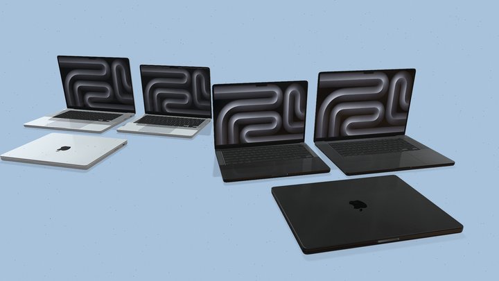 Apple MacBook Air 15 inch 2023 Silver Modèle 3D télécharger