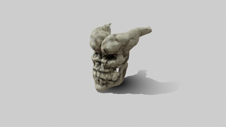 Stylized Monster Skull 3D Model