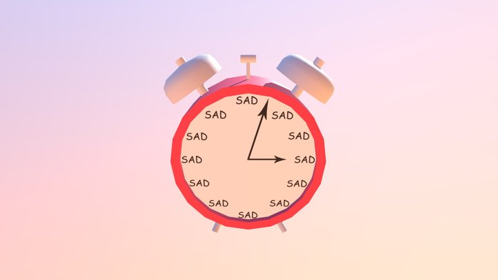 Sad Clock 3D Model