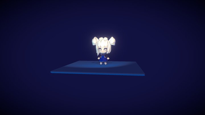 3D Chibi Model Auryn Lycoris 3D Model