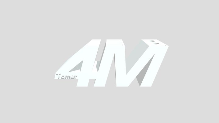 Stand for pens and Sd cards with logo 4M 3D Model