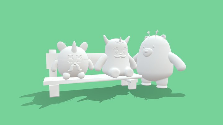 Cartoon Animals 3D Model
