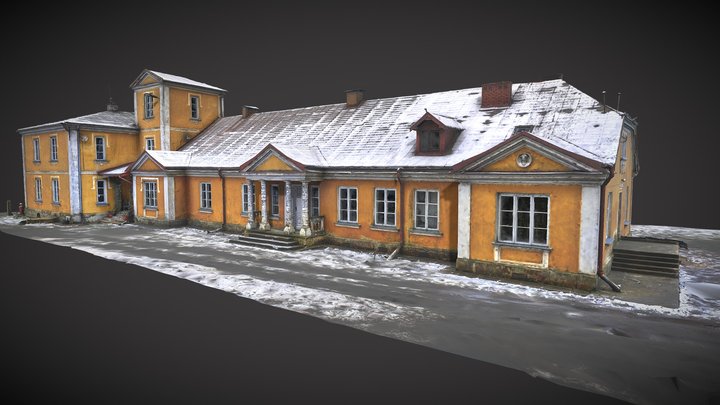 Manor house in Krzyżanówka, Poland 3D Model
