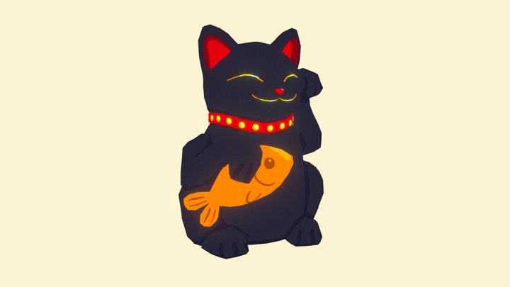 A Lucky Cat 3D Model