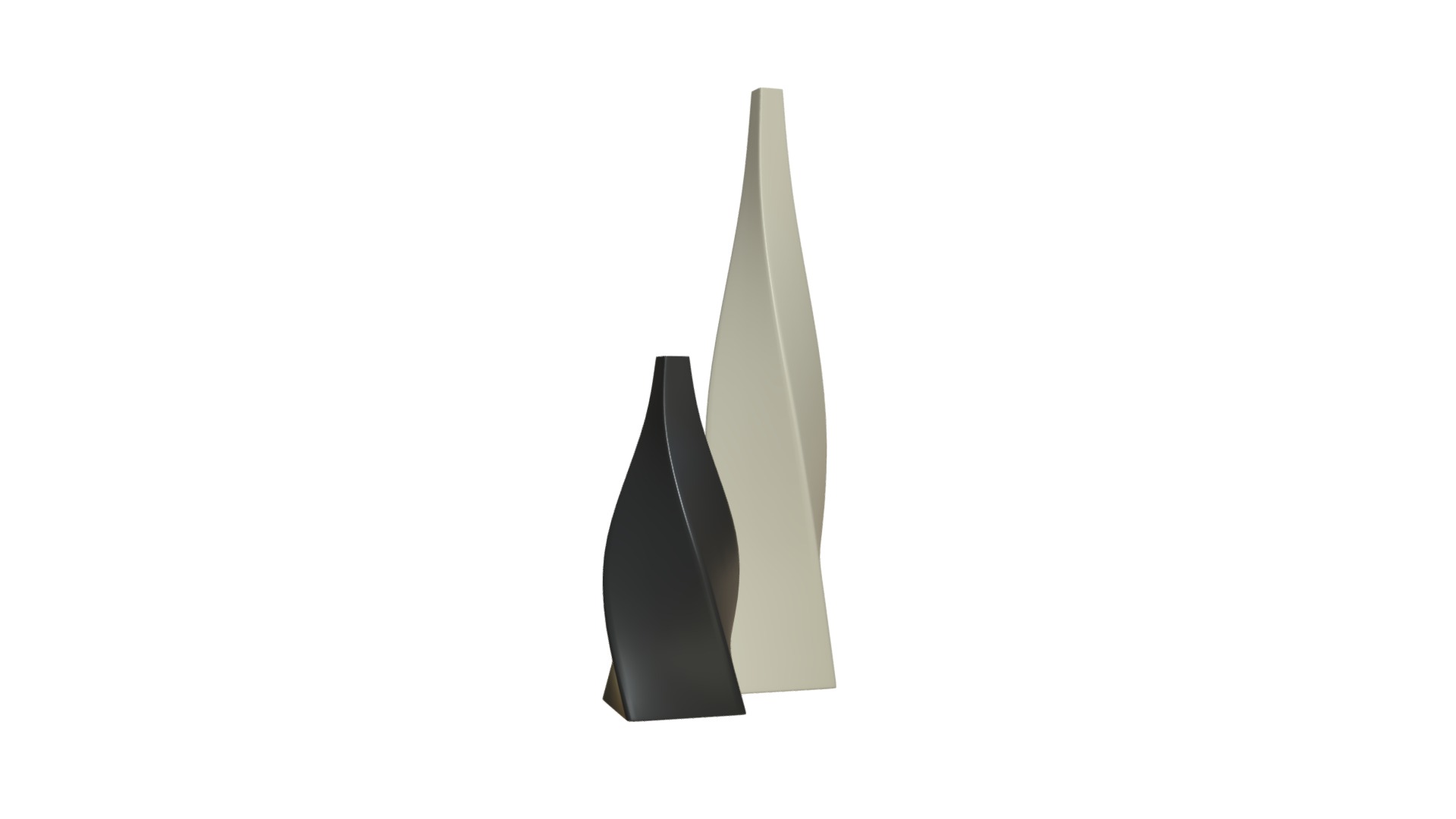 3D model Decorative vase 01 - This is a 3D model of the Decorative vase 01. The 3D model is about a black and white letter.