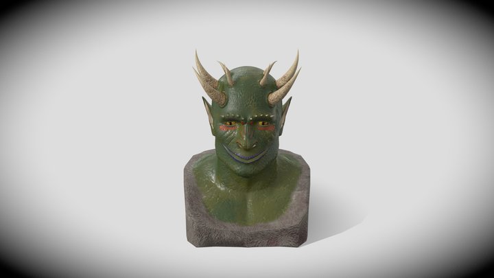 Beast, half-elf dragonborn 3D Model