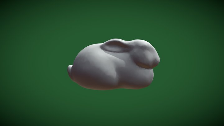 Simple Bunny (laying down) 3D Model