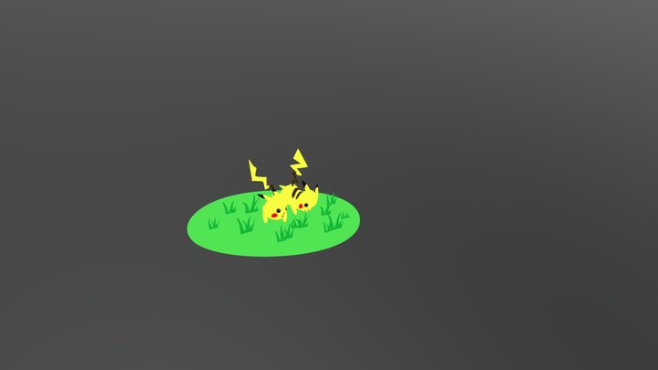 Pikachus Playing 3D Model