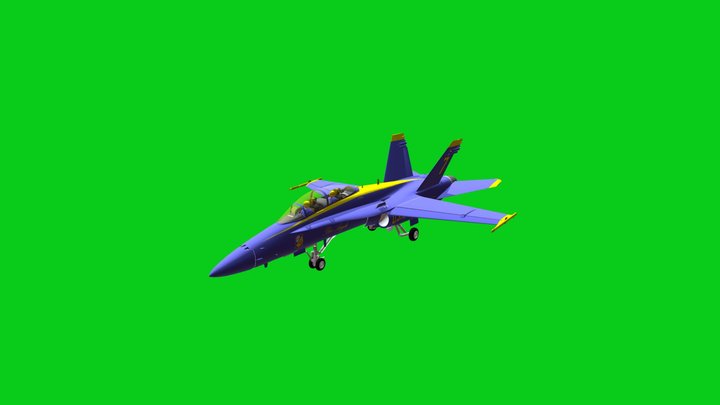Blue+ Angel+#7 Detailed 3D Model