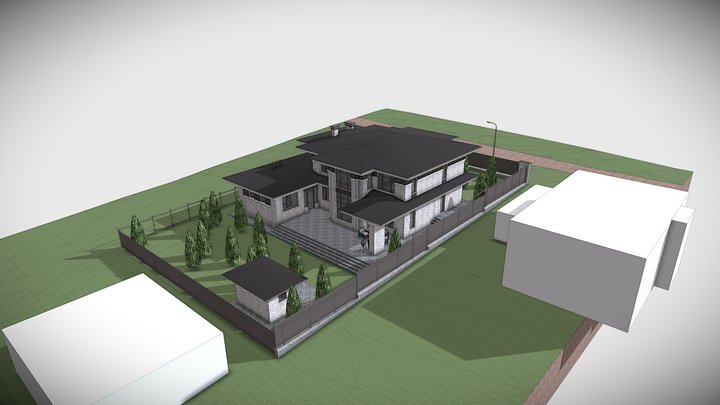Архитектурное решение_Кусуново 7 вариант (новоя 3D Model