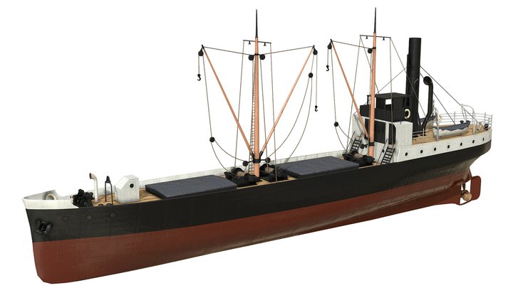 Parowiec "Vaarsø" 3D Model