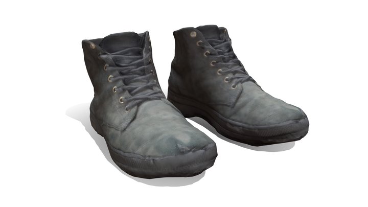 Worn Boots 3D Model
